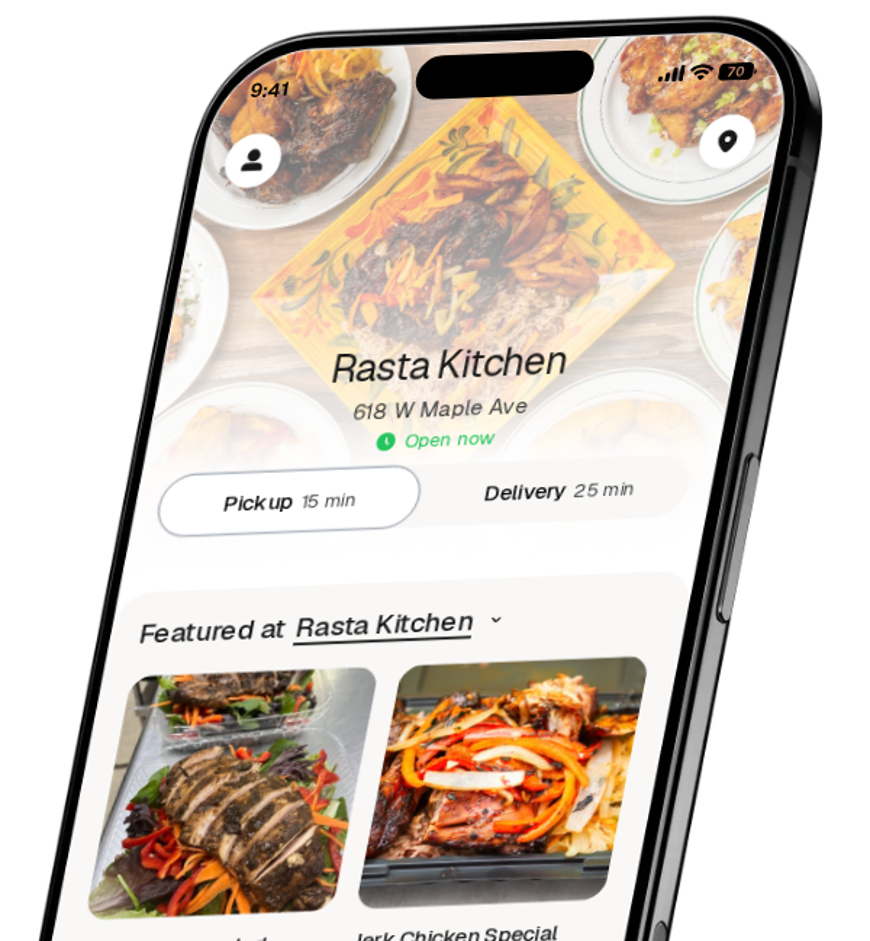 Rasta Kitchen app preview